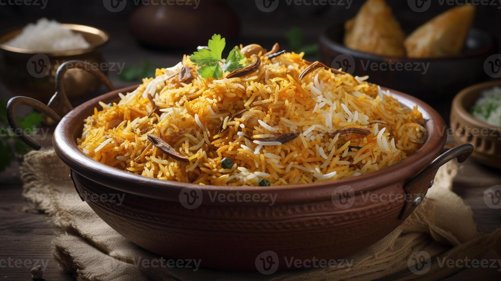 Closeup view of Desi Rice biryani, photo