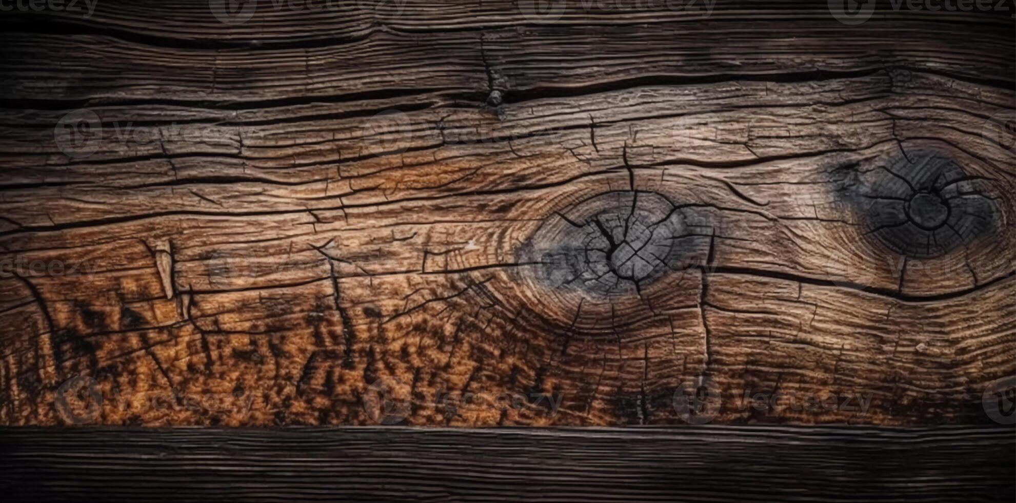 madera antecedentes con podrido tablón tablón, en el estilo de oscuro composiciones, Respetuoso del medio ambiente artesanía, mesa fotografía, oscuro marrón ai generado foto