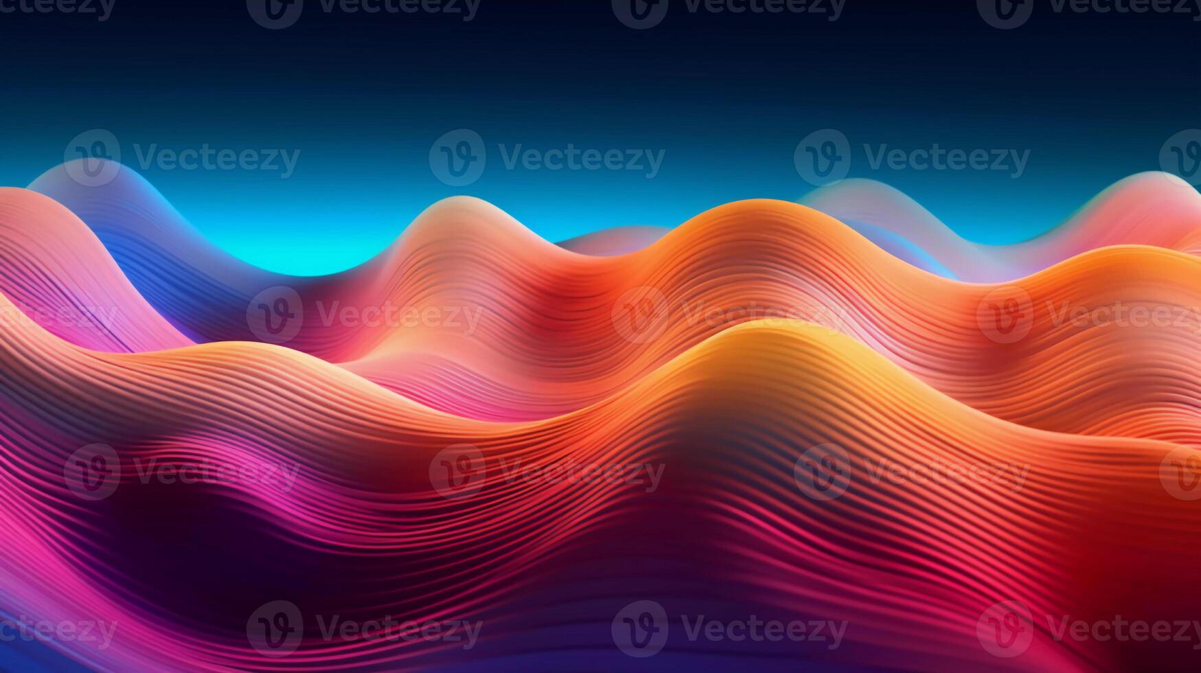 3d electronic music background abstract wave and waves pattern, 3d landscape, in the style of multi-colored minimalism, long exposure photo