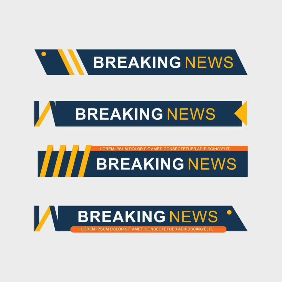 breaking news banners design vector