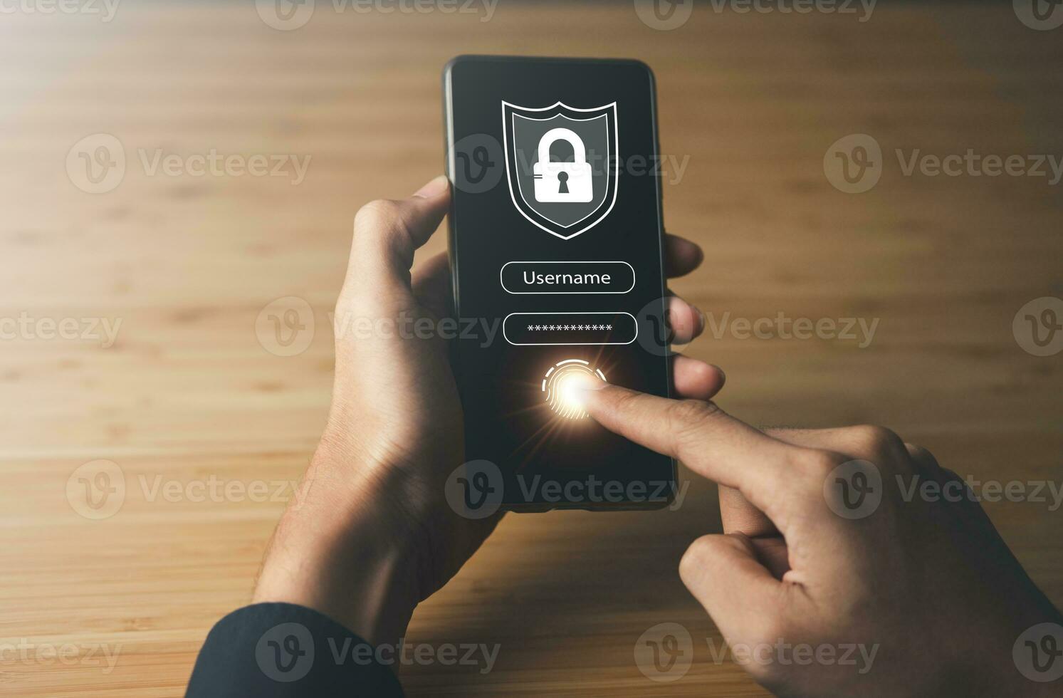 Data Security system concept, Business man use laptop with security icon screen, innovation technology, cloud computing, internet network communication photo