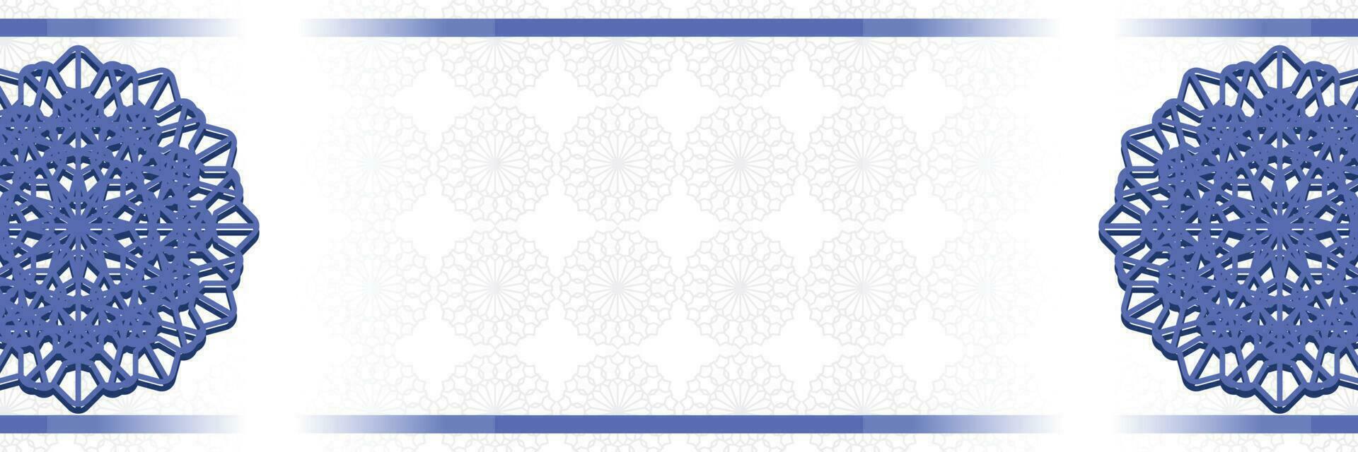 Islamic background, with beautiful mandala ornament. with free space for text vector for banner, greeting card for Islamic holidays.