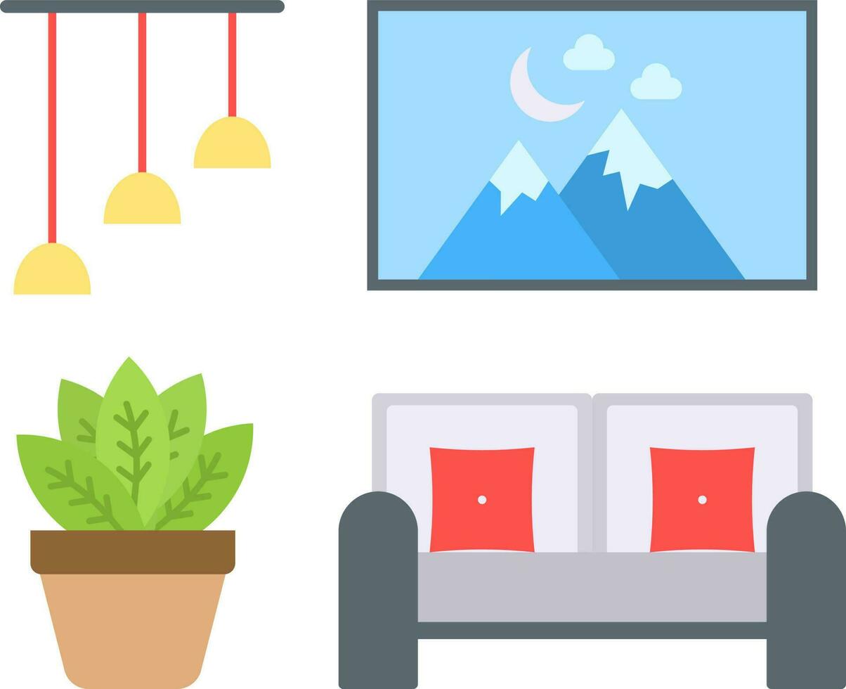 Home Decor icon vector image.