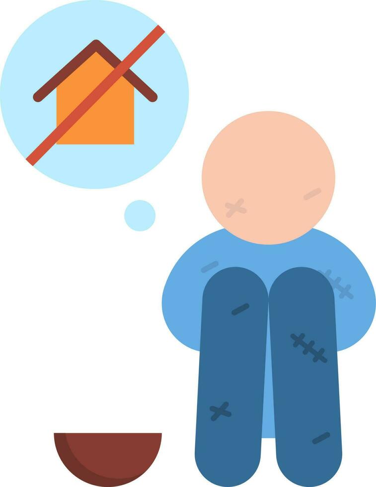 Homeless icon vector image.