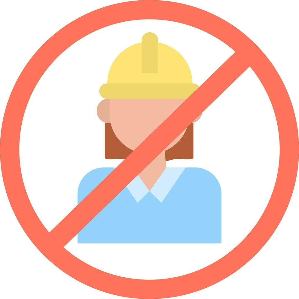 No Child Labor icon vector image.