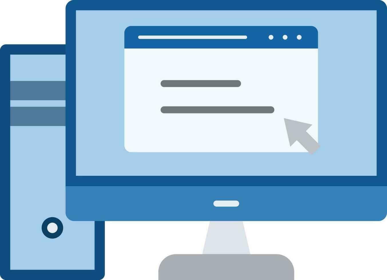 Desktop Computer icon vector image.