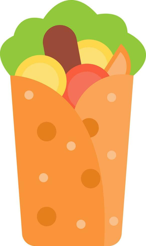 Burrito icon vector image.
