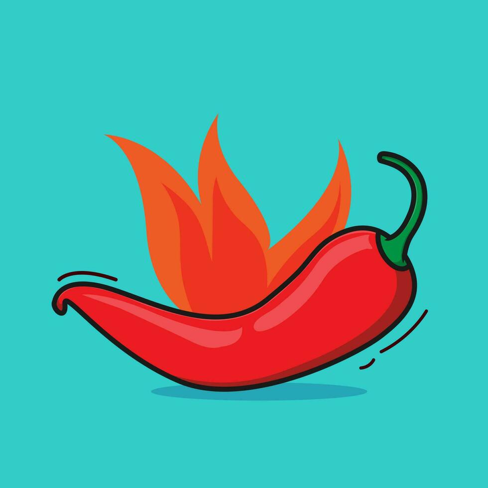 Vector red chilli pepper illustration