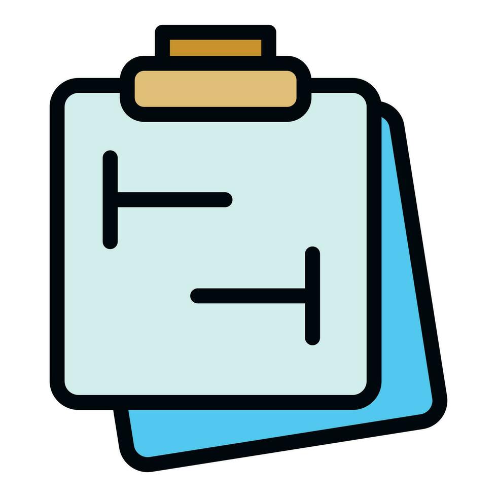 Smart office clipboard icon vector flat