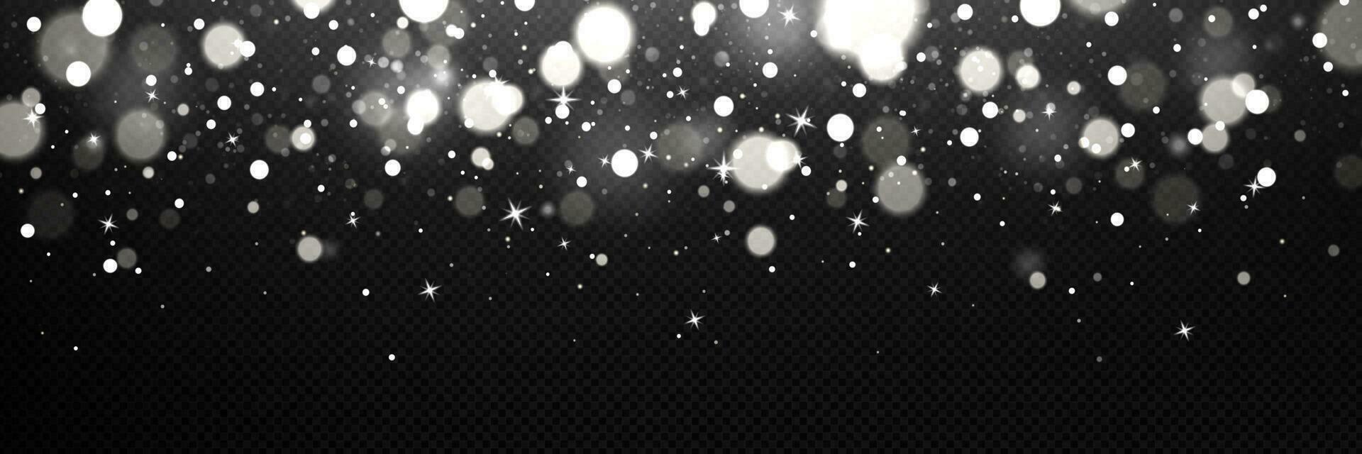 Gold light bokeh effect on dark background vector