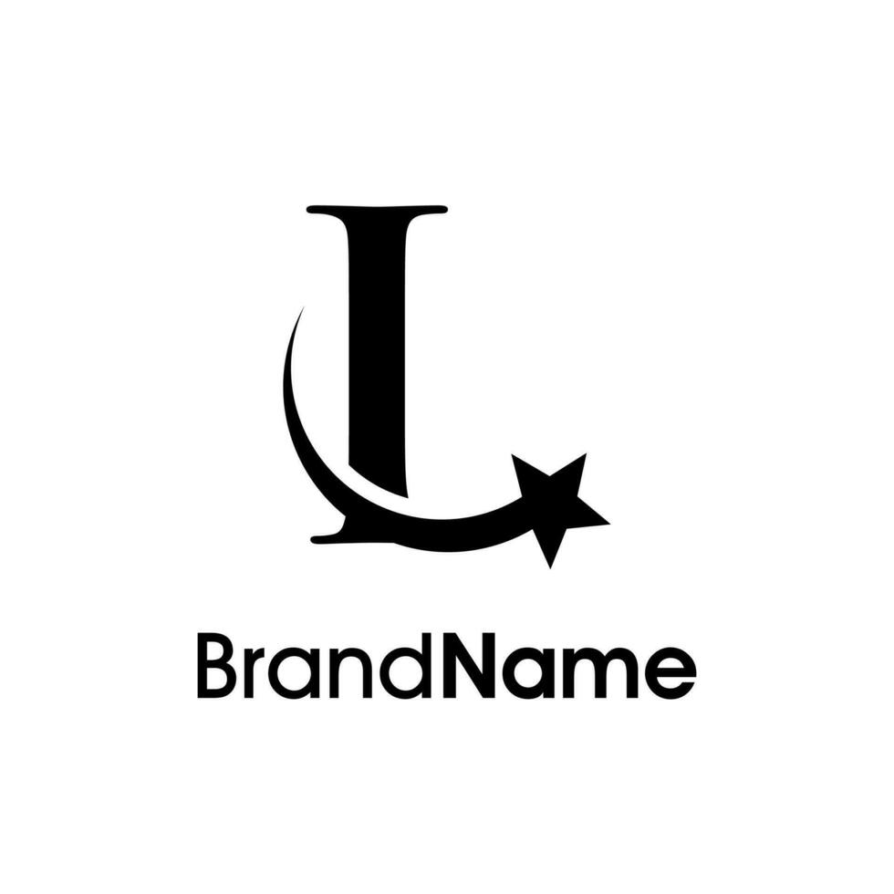 Elegant Initial L Star Logo vector