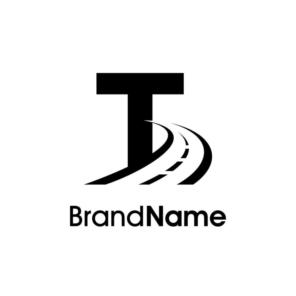 Simple Initial T Way Logo vector