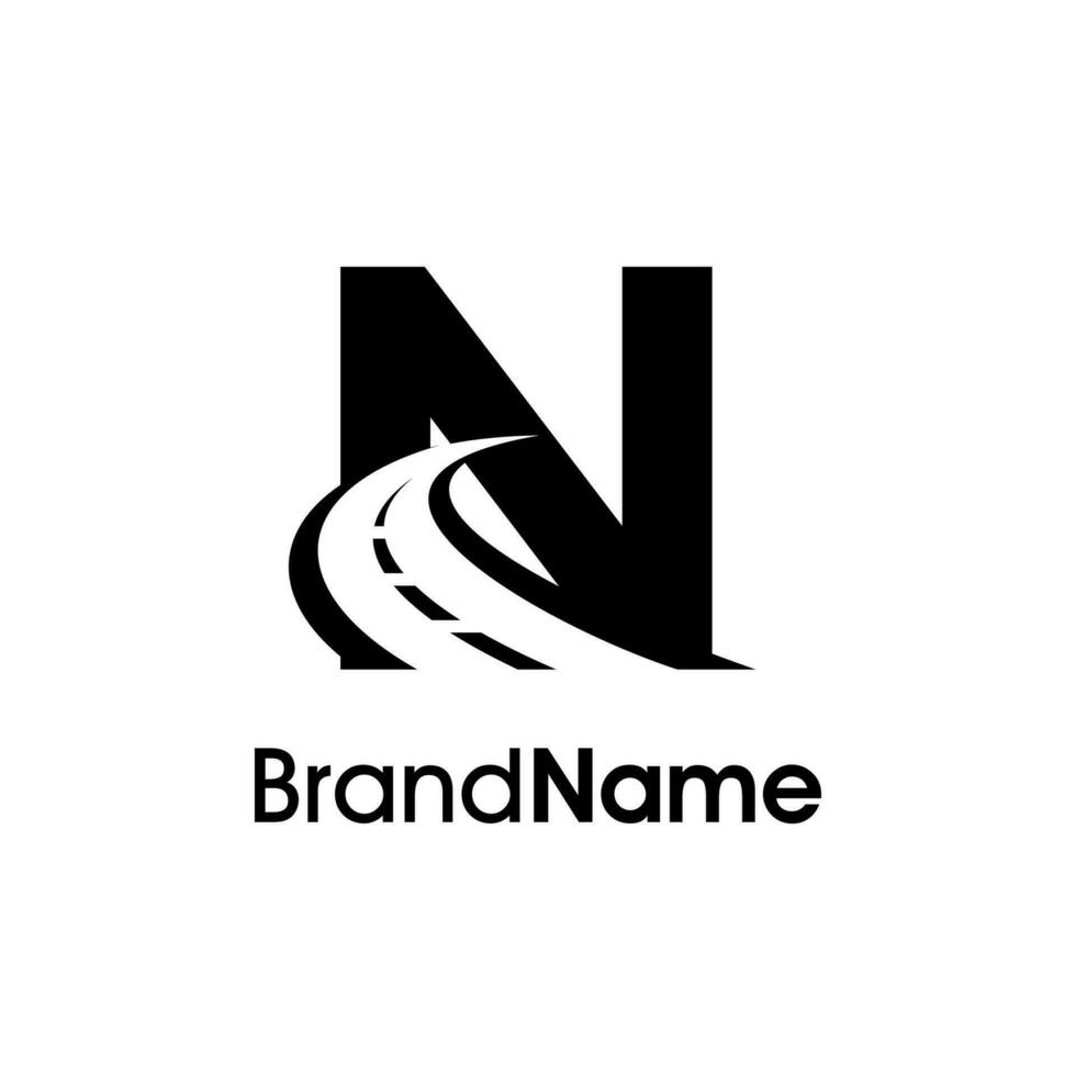 Simple Initial N Way Logo vector