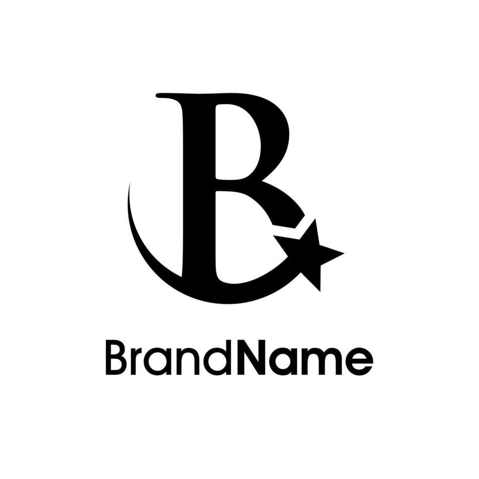 Elegant Initial B Star Logo vector