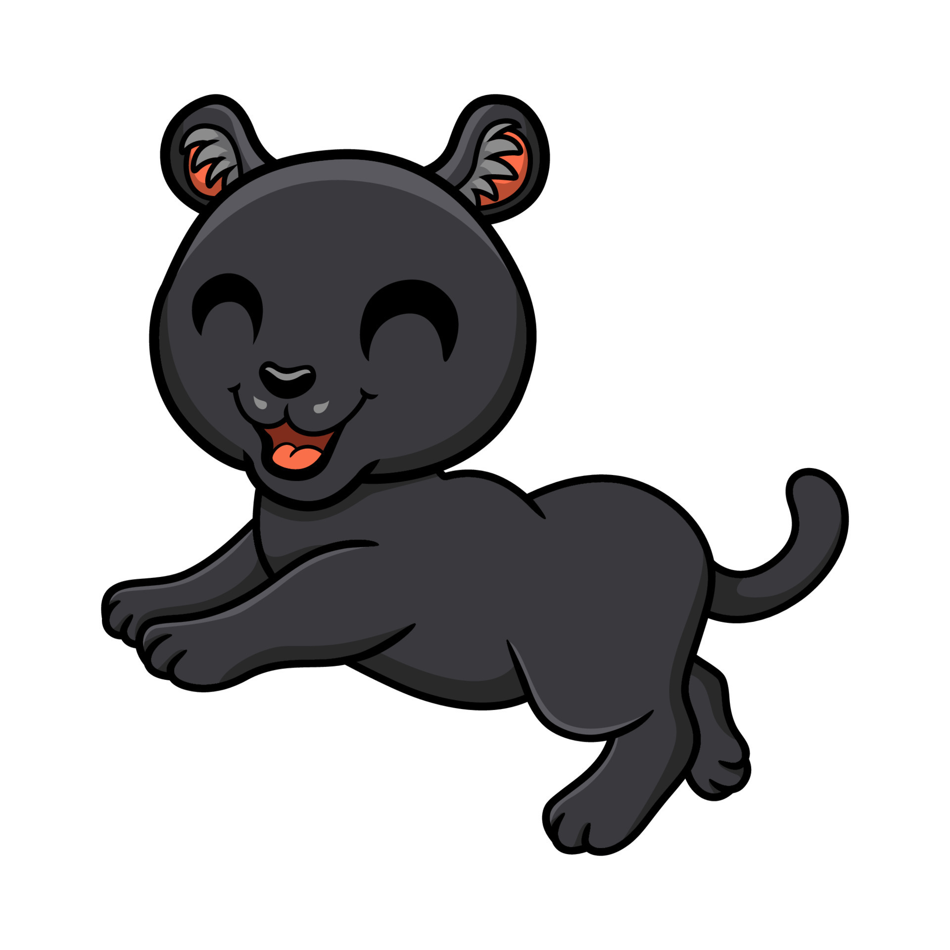 Cute little black panther cartoon 24232103 Vector Art at Vecteezy
