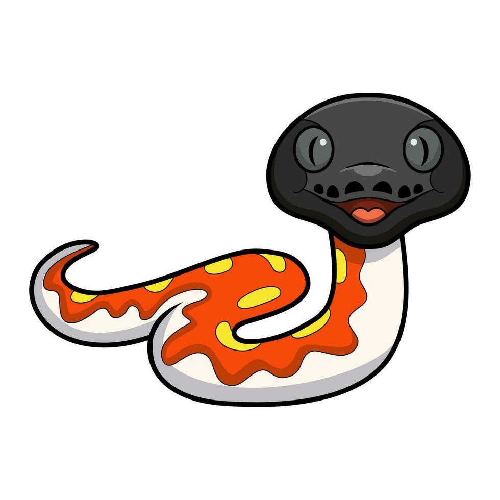 Cute red blood python cartoon 24232107 Vector Art at Vecteezy