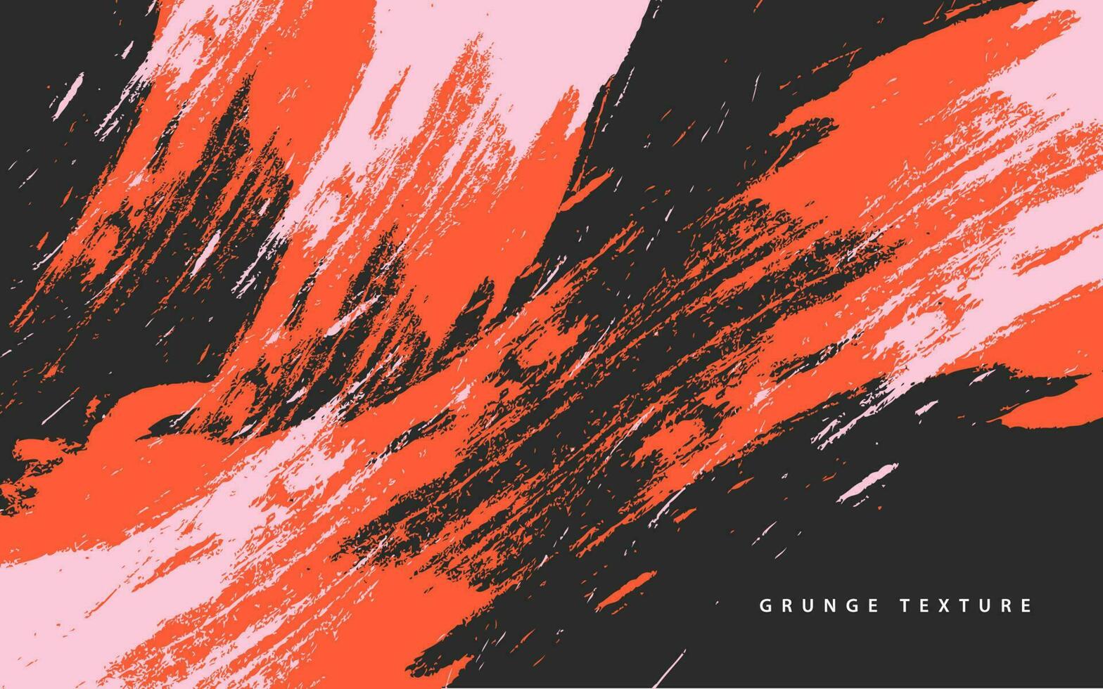 Abstract grunge texture paintbrush black and red background vector