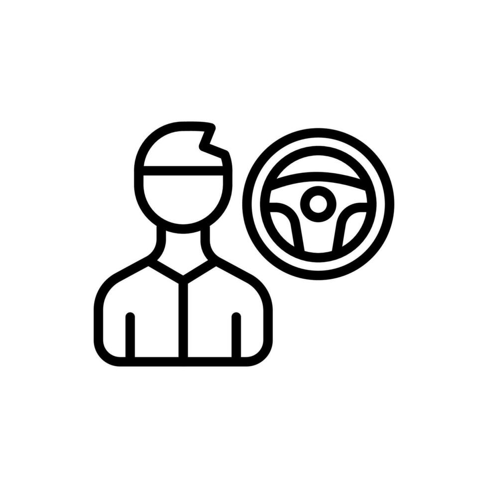 Driver icon in vector. Illustration vector