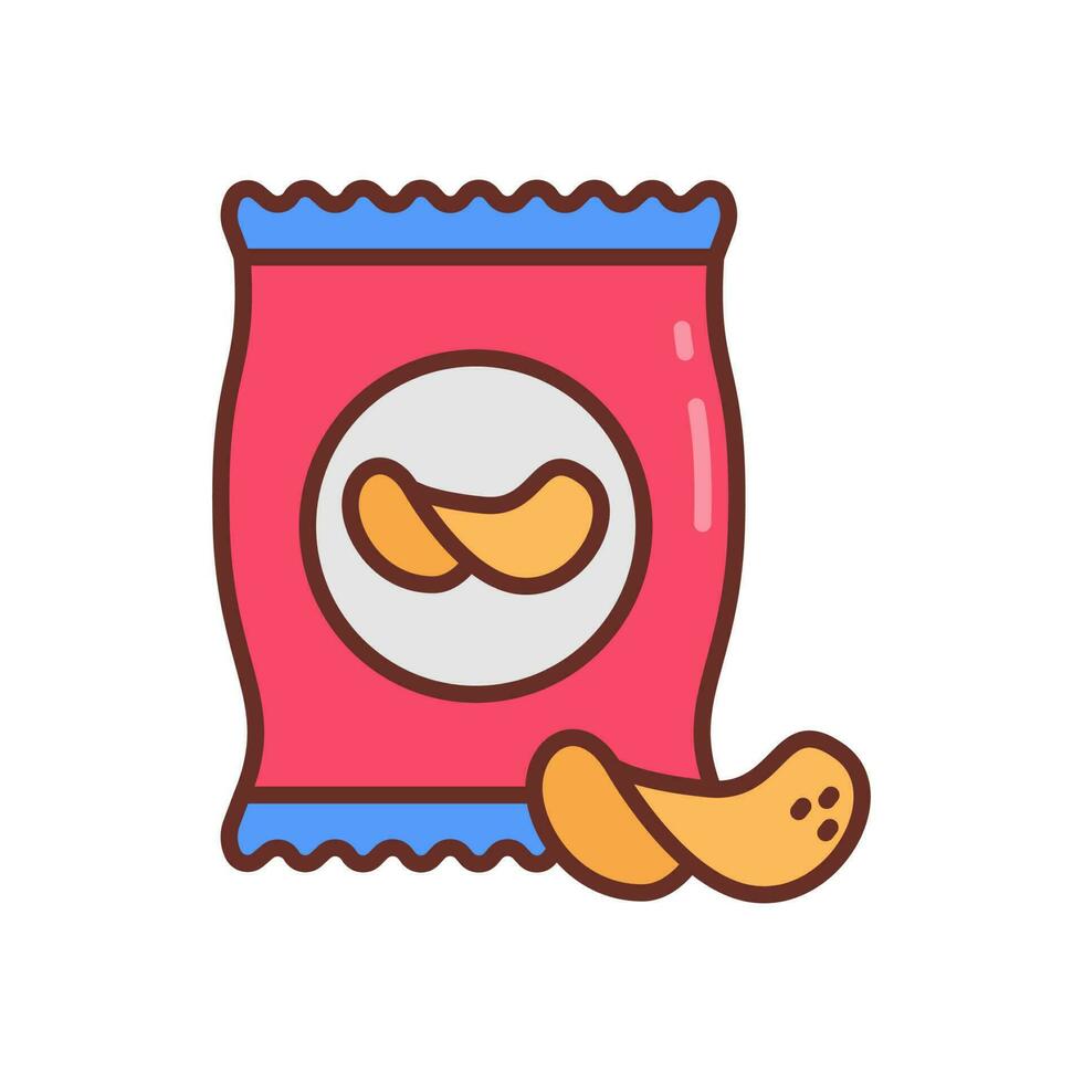 Chips icon in vector. Illustration vector