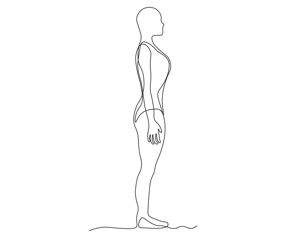 abstract Yoga Pose, gymnastics Continuous One Line Drawing 24232426 ...