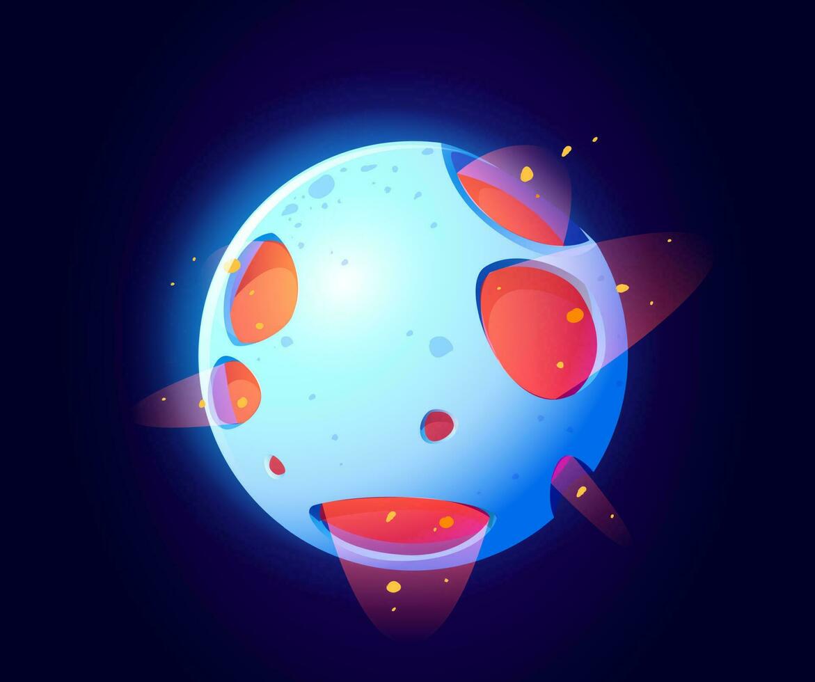 fantástico espacio planeta para ui galaxia juego vector