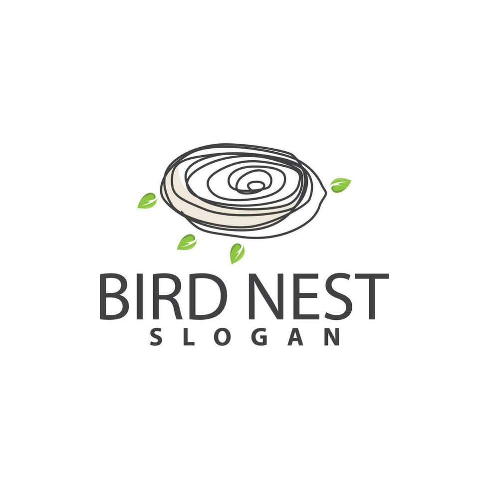 Bird Nest Logo, Bird House Shelter Vector, Modern Line Design Minimalist Style, Symbol Template Icon vector