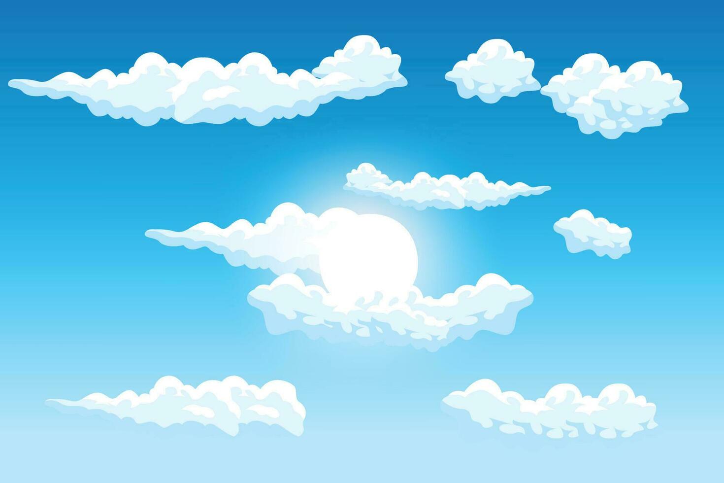 Cloud Background Design, Sky Landscape Illustration, Decoration Vector, Banners And Posters vector