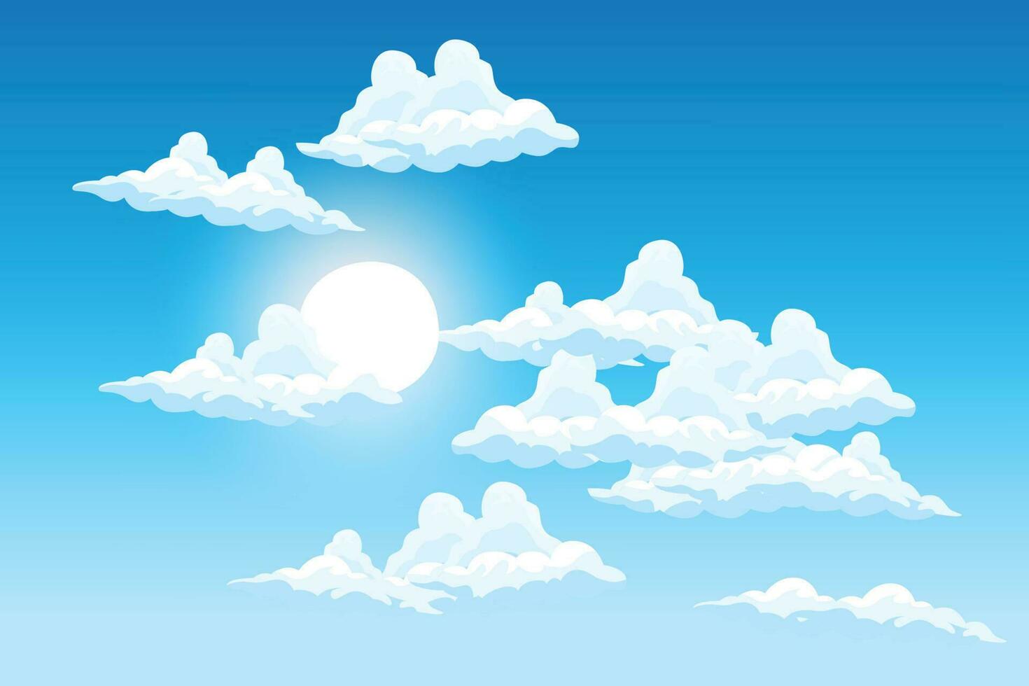 diseño de fondo de nube, ilustración de paisaje de cielo, vector de decoración, pancartas y carteles