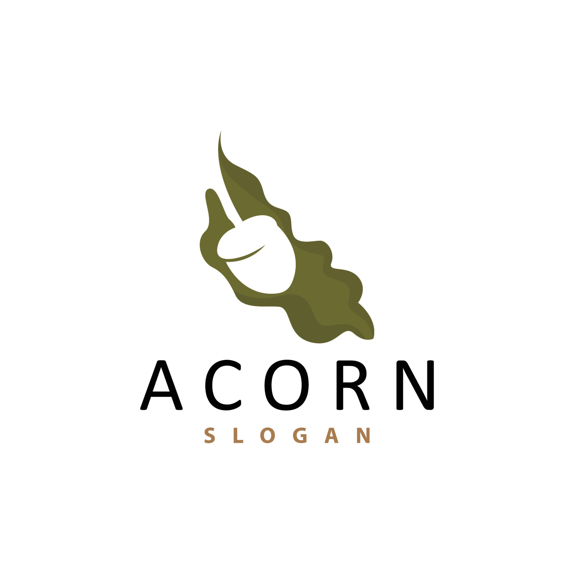 Acron Logo Premium Design Simple Vintage Retro Style Vector Oak Nuts Acron Logo Premium Design Simple Vintage Retro Style Vector Oak Nuts
