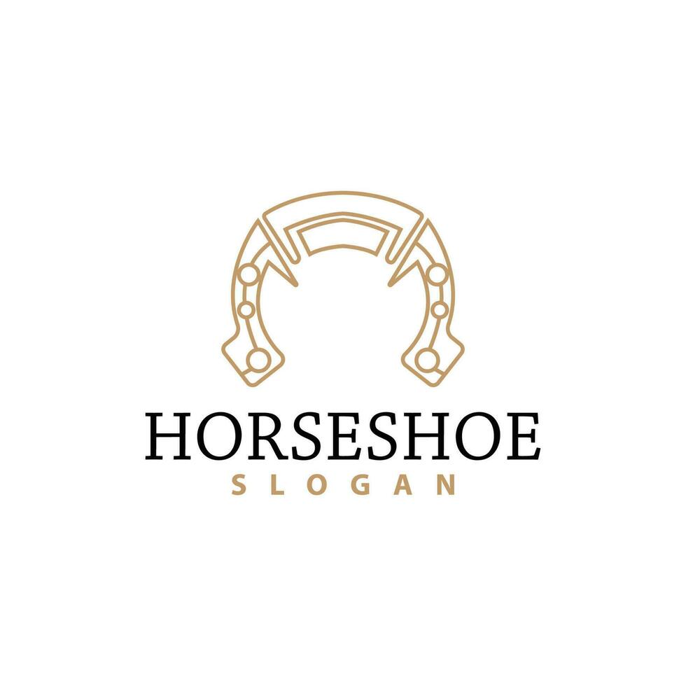 Horseshoe Logo, Horse Vector Vintage Elegant Old Retro Texsas Design, Silhouette Symbol Icon