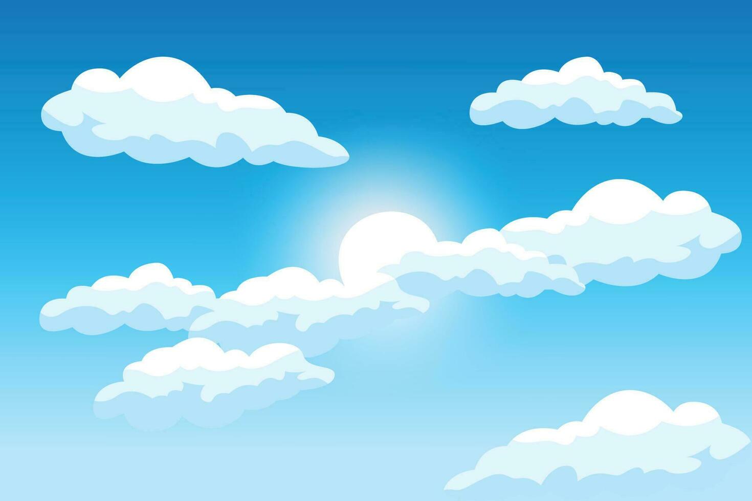 diseño de fondo de nube, ilustración de paisaje de cielo, vector de decoración, pancartas y carteles