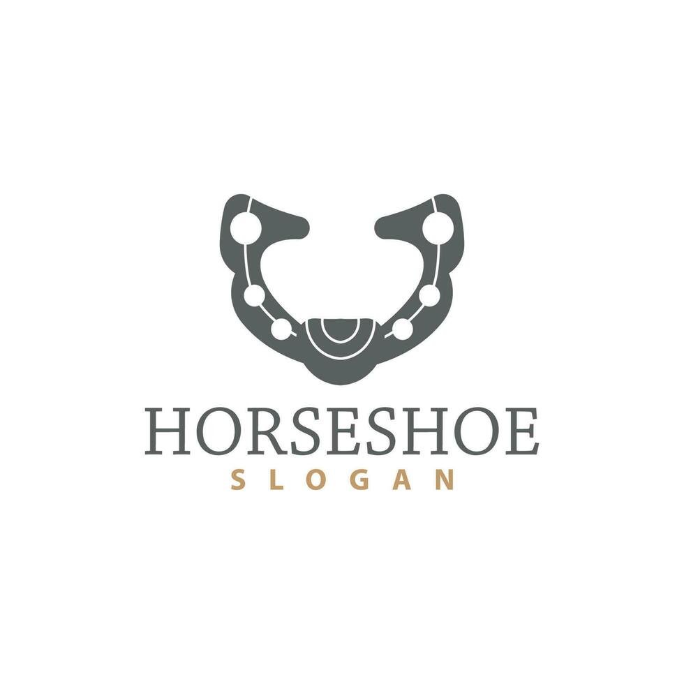 Horseshoe Logo, Horse Vector Vintage Elegant Old Retro Texsas Design, Silhouette Symbol Icon