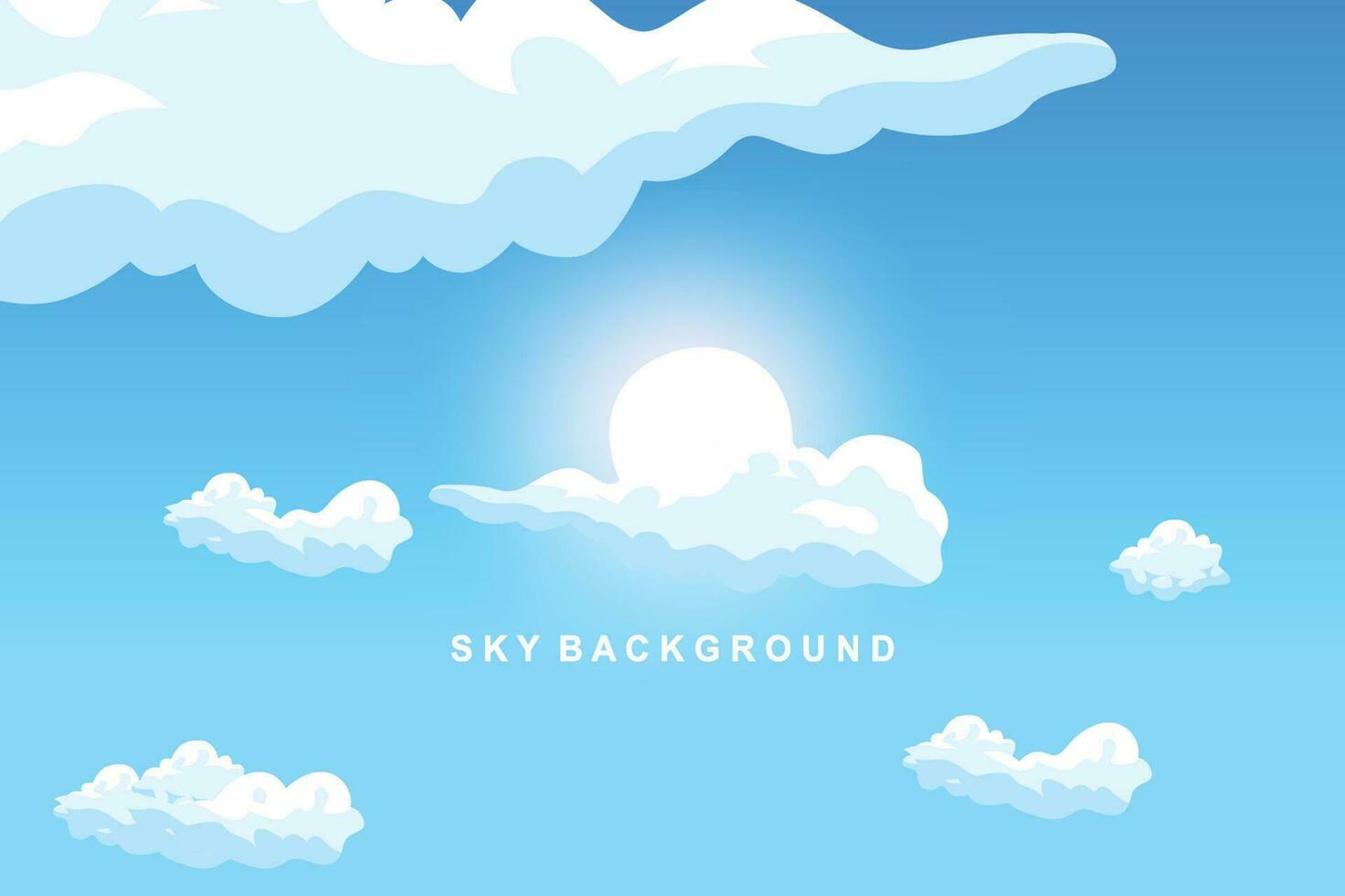 Cloud Background Design, Sky Landscape Illustration, Decoration Vector, Banners And Posters vector