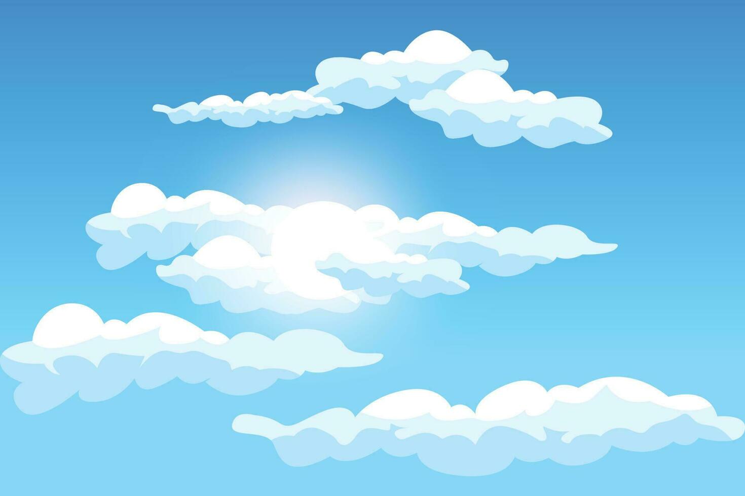 Cloud Background Design, Sky Landscape Illustration, Decoration Vector, Banners And Posters vector