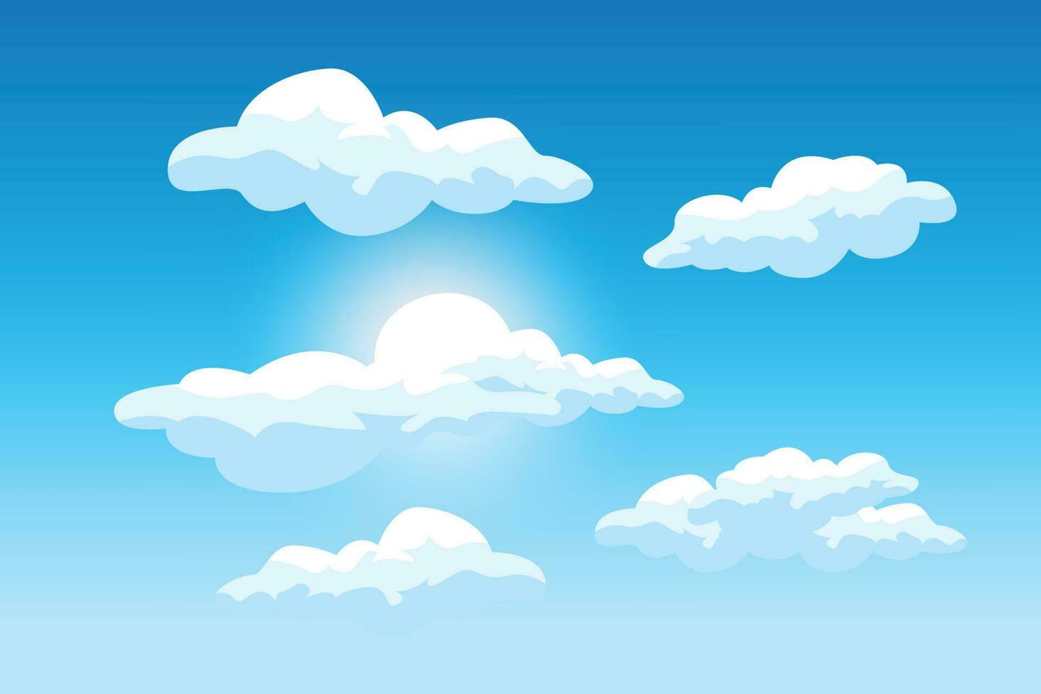 diseño de fondo de nube, ilustración de paisaje de cielo, vector de decoración, pancartas y carteles