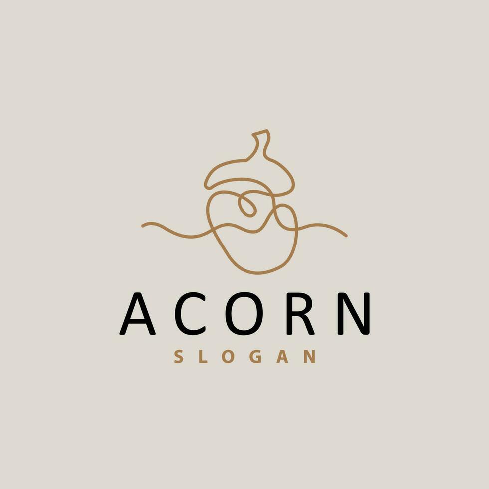 acrón logo, prima diseño sencillo Clásico retro estilo, vector roble nueces bellotas, icono símbolo ilustración modelo