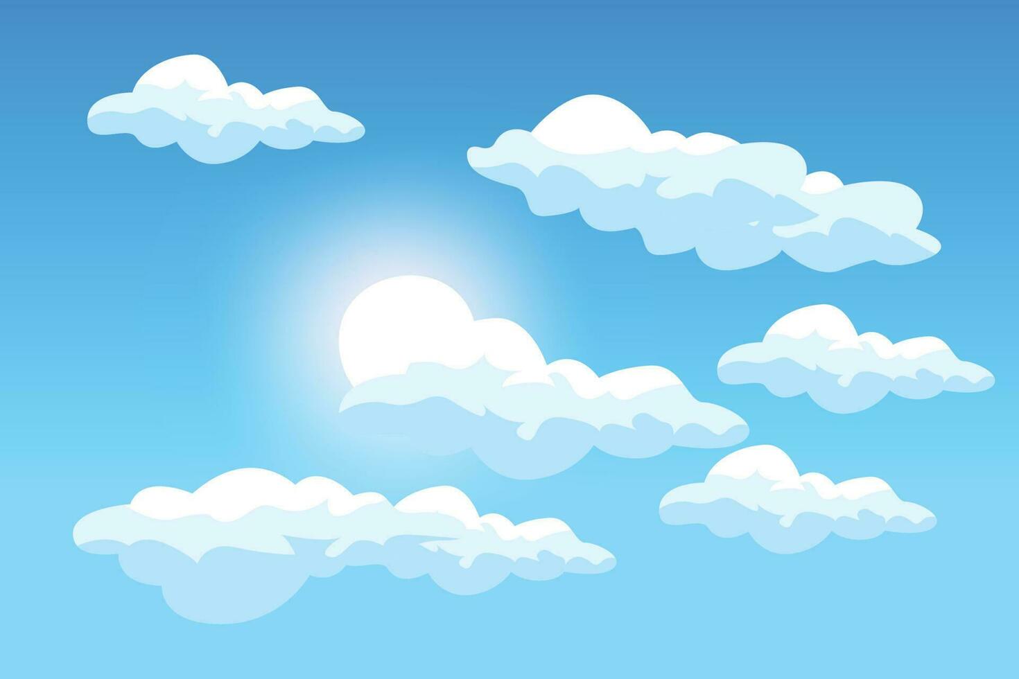 Cloud Background Design, Sky Landscape Illustration, Decoration Vector, Banners And Posters vector