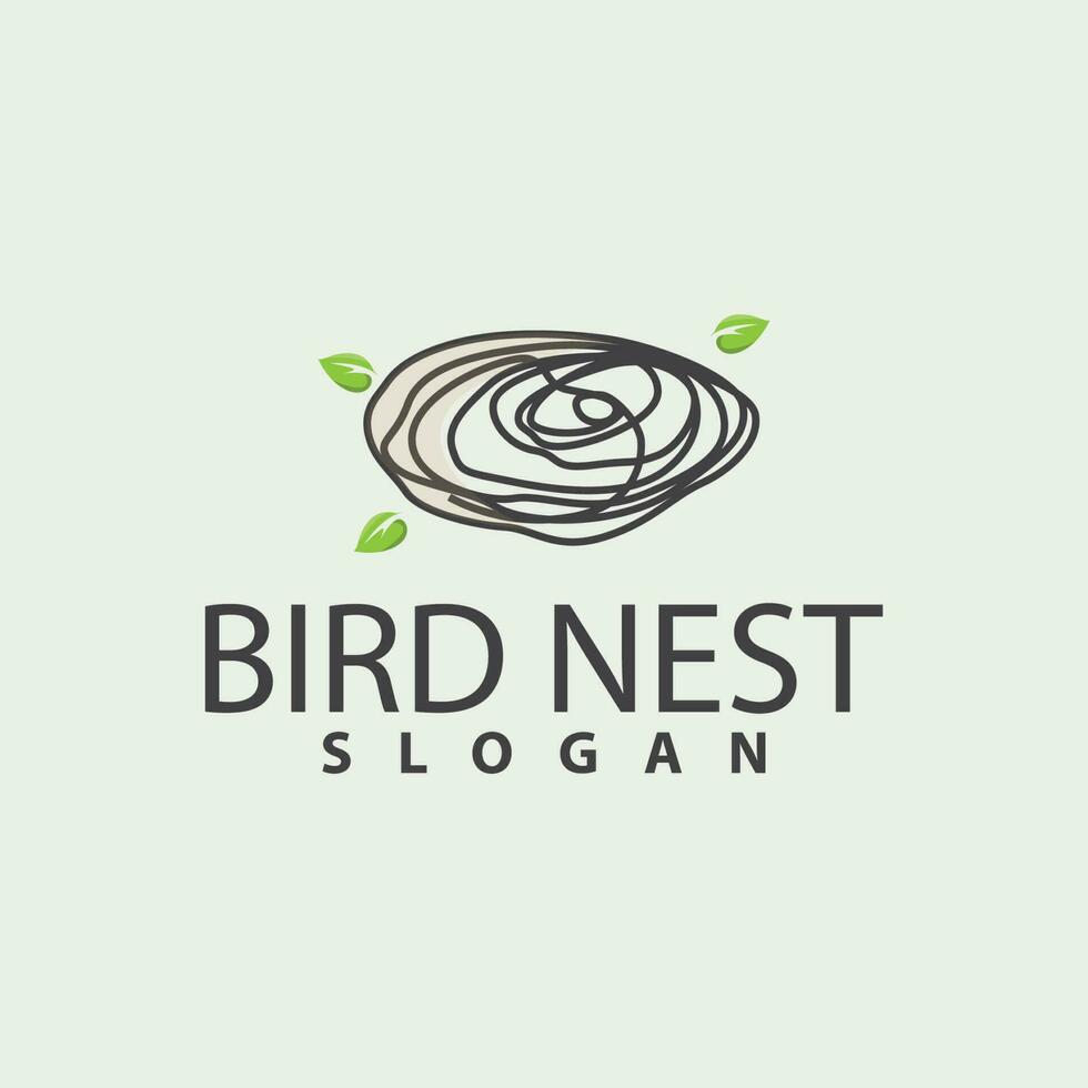 Bird Nest Logo, Bird House Shelter Vector, Modern Line Design Minimalist Style, Symbol Template Icon vector