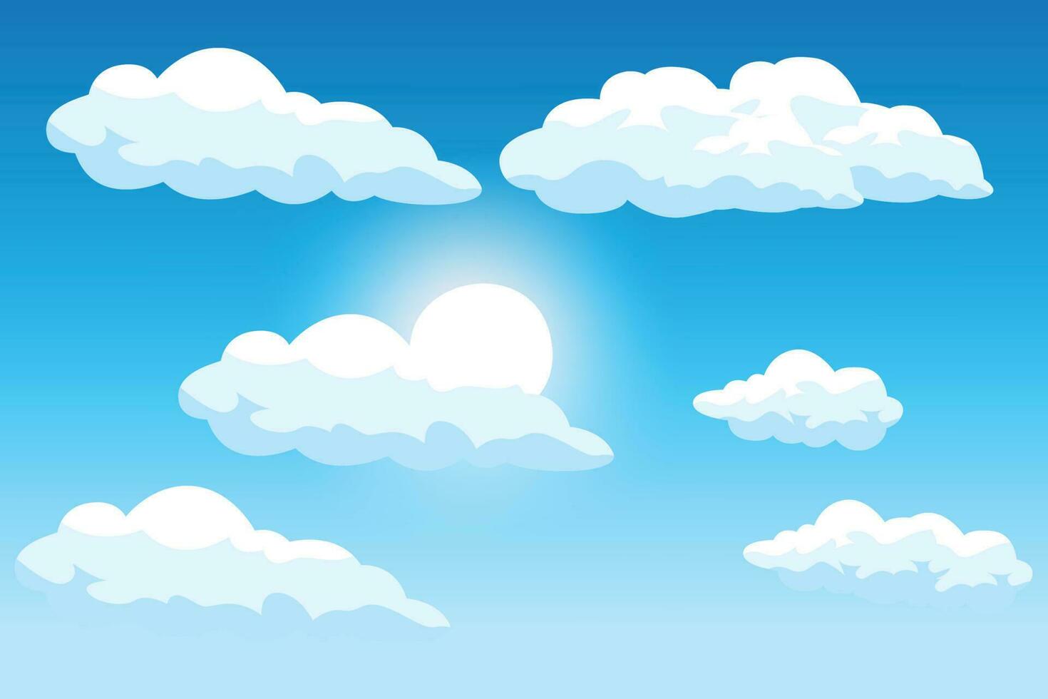 Cloud Background Design, Sky Landscape Illustration, Decoration Vector, Banners And Posters vector