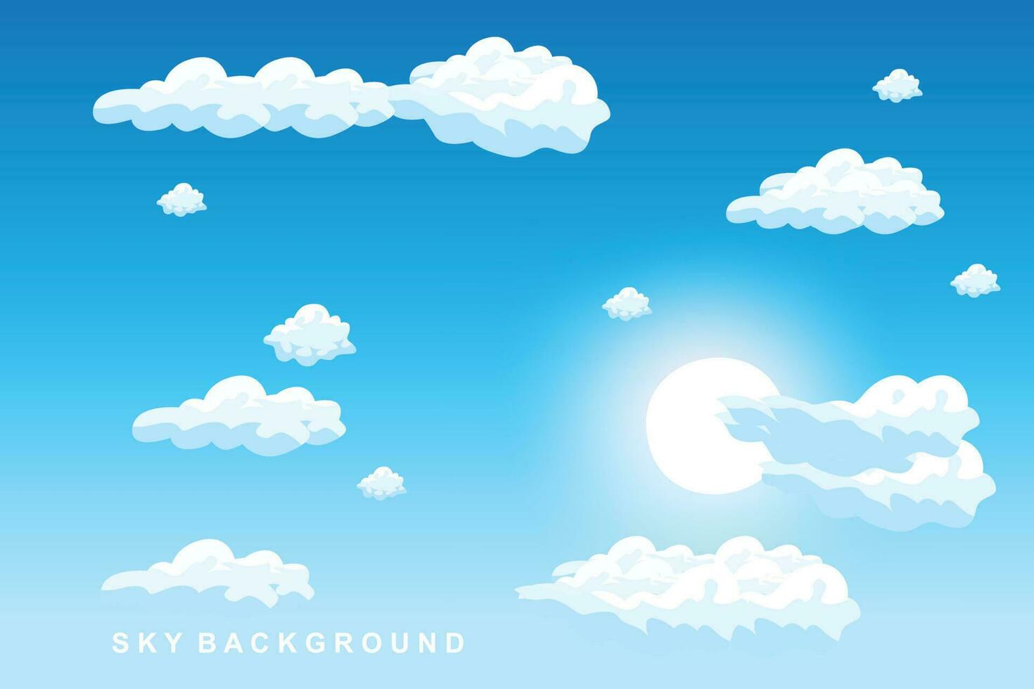 diseño de fondo de nube, ilustración de paisaje de cielo, vector de decoración, pancartas y carteles