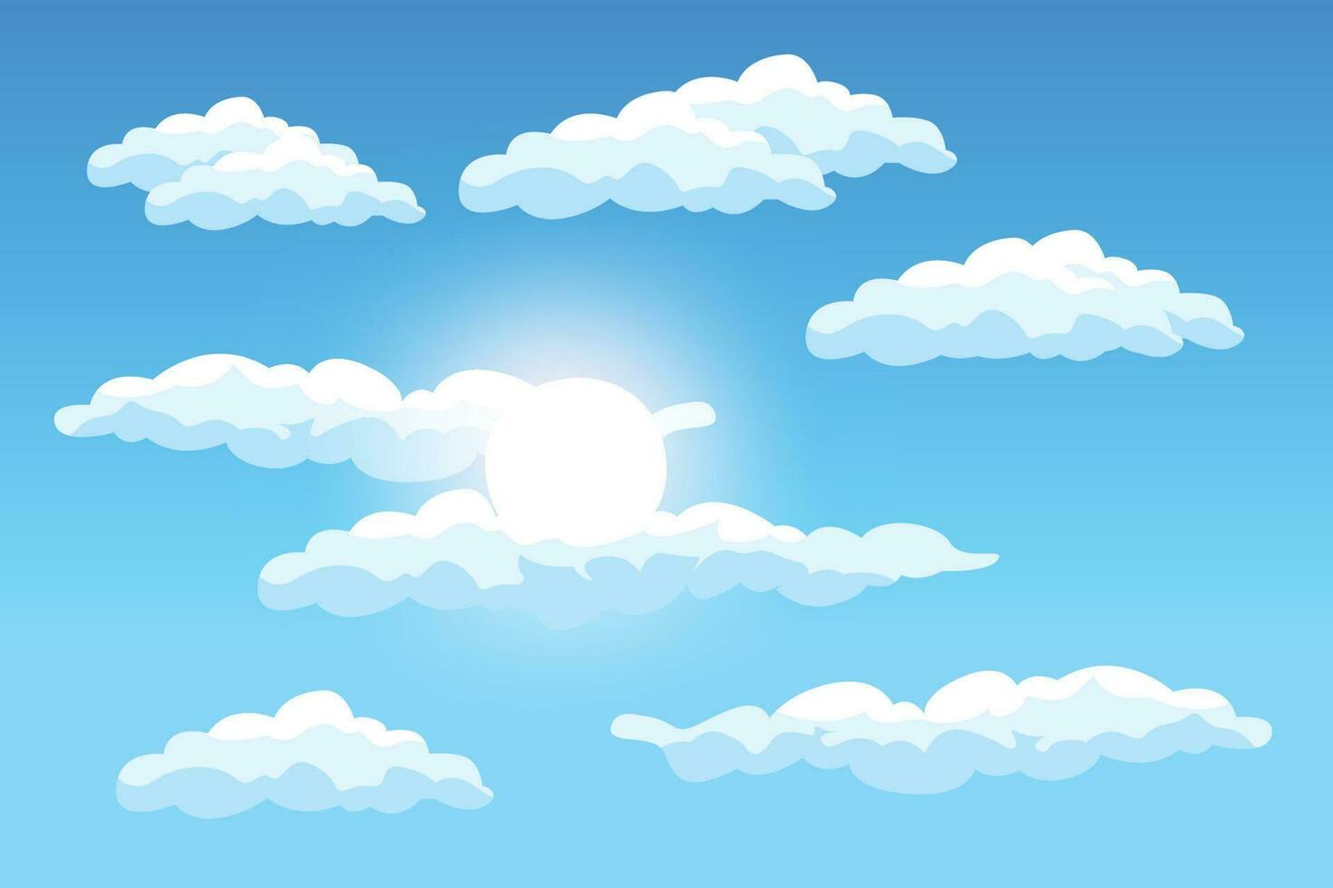Cloud Background Design, Sky Landscape Illustration, Decoration Vector, Banners And Posters vector