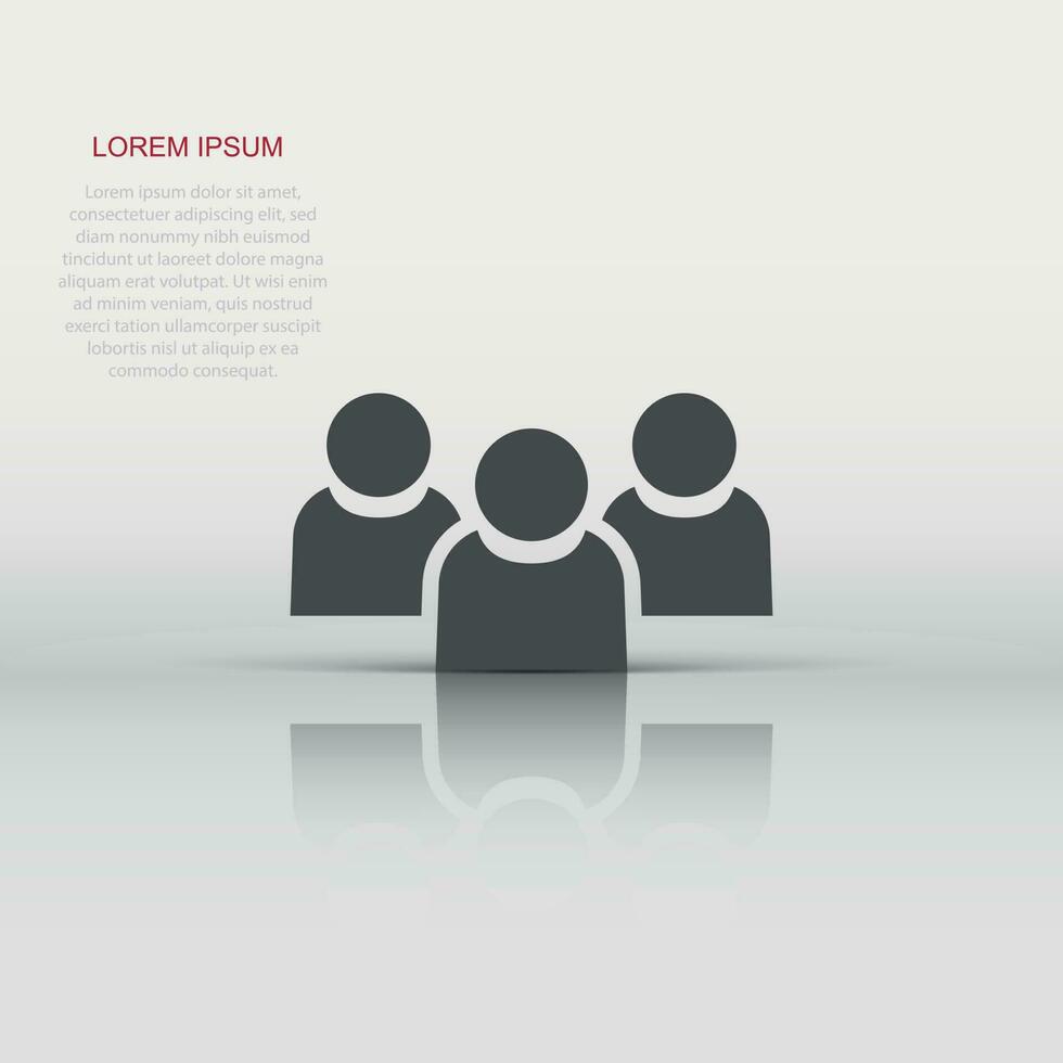 People communication icon in flat style. People vector illustration on white isolated background. Partnership business concept.