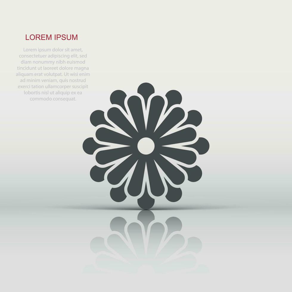 Flower leaf icon in flat style. Magnolia, dahlia vector illustration on white isolated background. Plant blossom business concept.