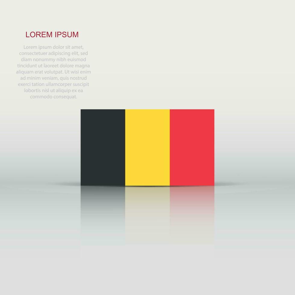 Bélgica bandera icono en plano estilo. nacional firmar vector ilustración. diplomático negocio concepto.