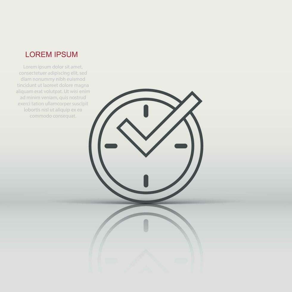 real hora icono en plano estilo. reloj vector ilustración en blanco aislado antecedentes. reloj negocio concepto.