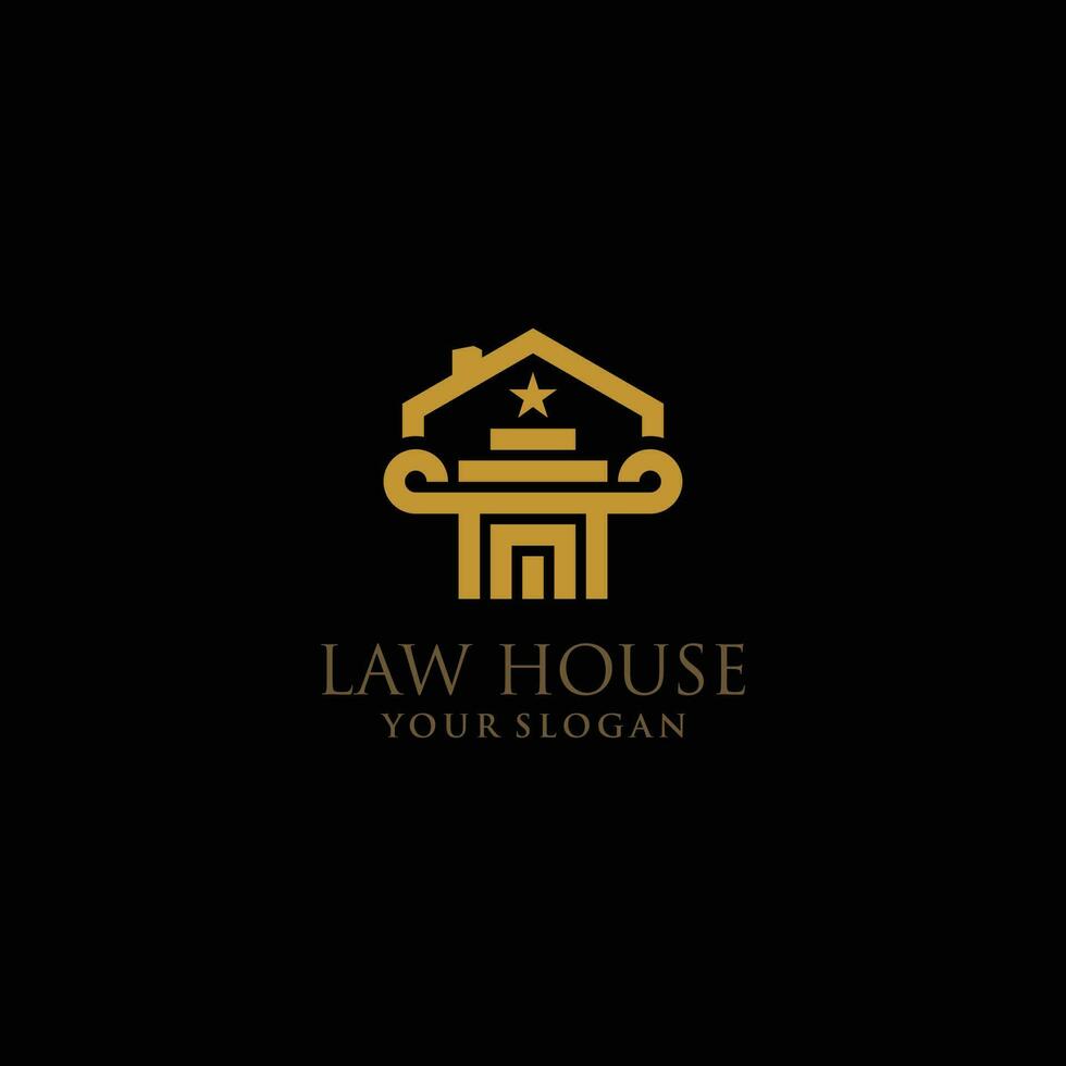 Lawyer logo vector design with modern creative style