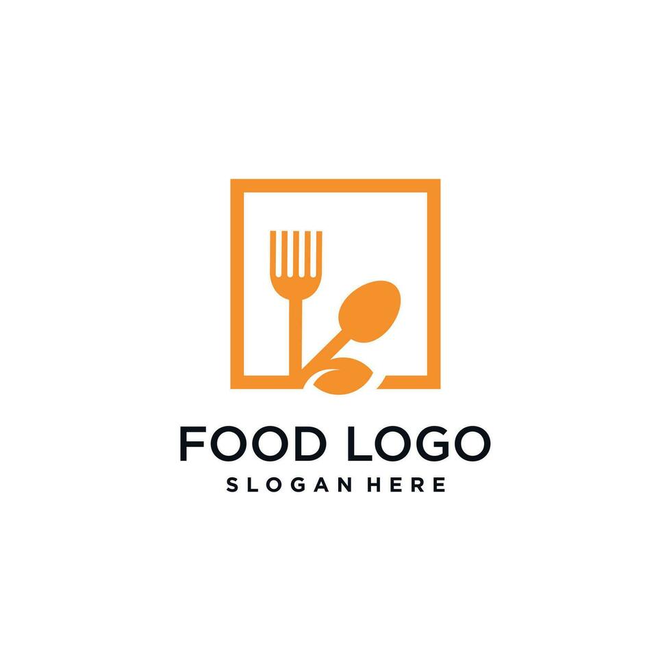 Food logo vector design illustration with modern creative concept