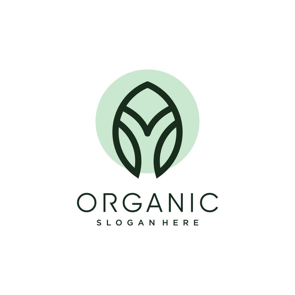 Nature logo vector design with modern concept idea