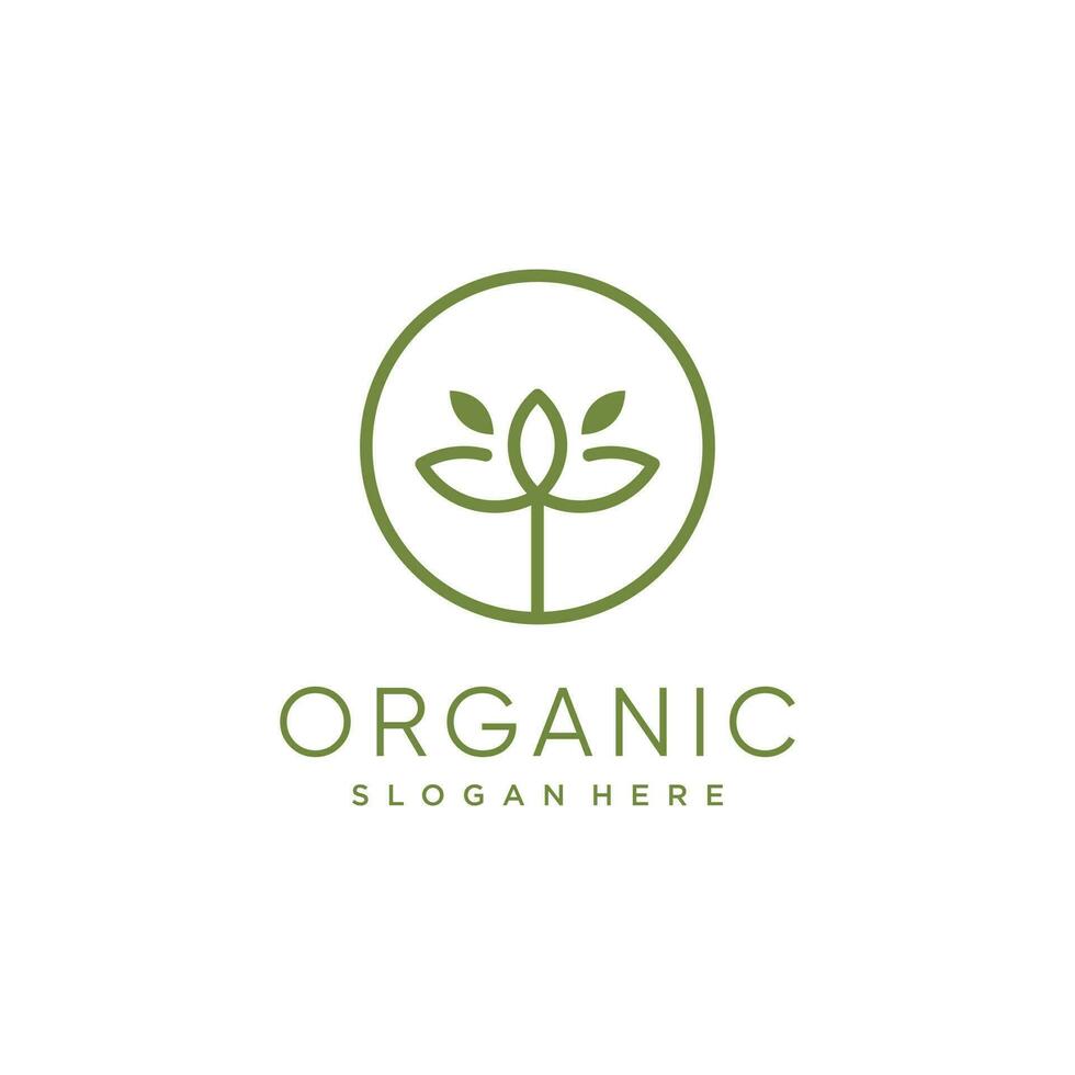 Nature logo vector design with modern concept idea