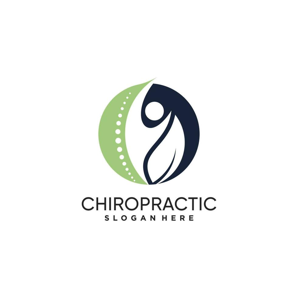 Chiropractic logo vector design illustration with modern creative concept